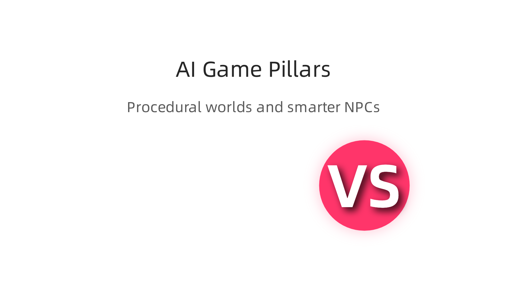Visualizing the two primary ways AI is transforming game creation: generating worlds and intelligent characters.