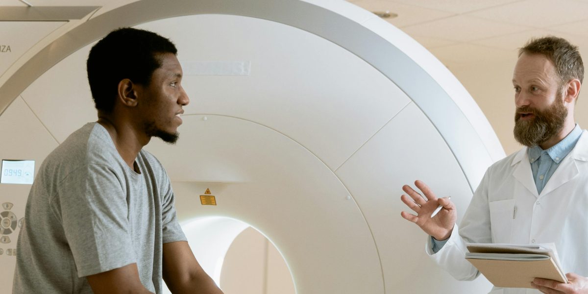 Healthcare professionals reviewing medical scans, highlighting the application of AI vision in diagnostics.