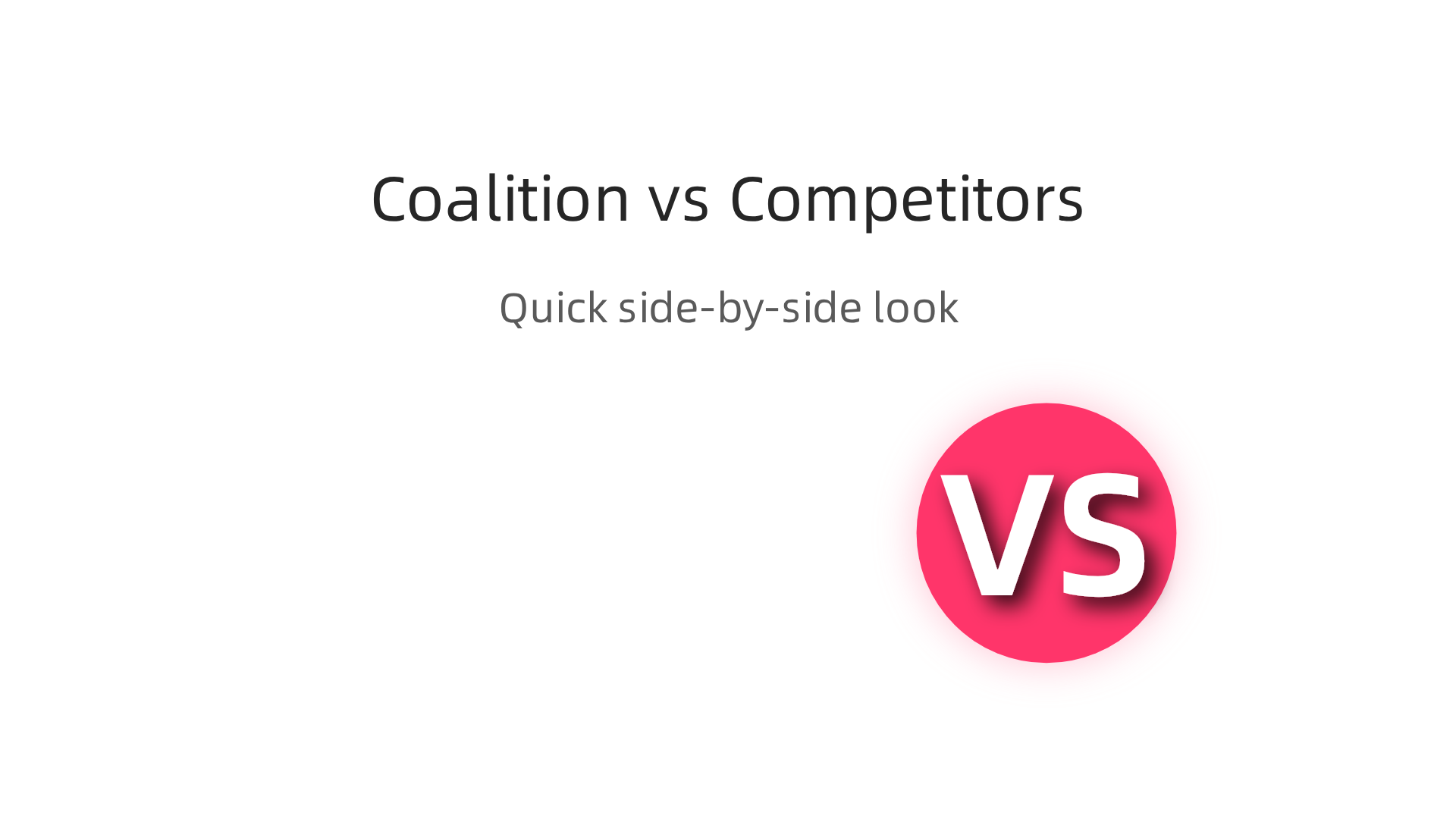 Comparative analysis of Coalition Technologies against different types of tech competitors.