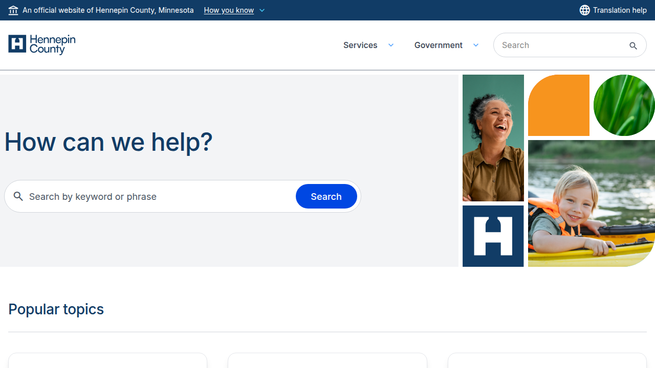 The official website of Hennepin County, providing information on local government and services.