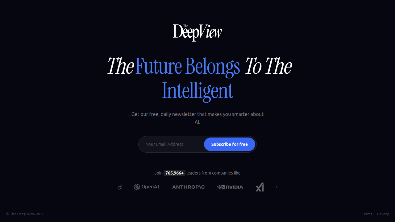 Stay informed with clear daily AI updates from The Deep View Newsletter.