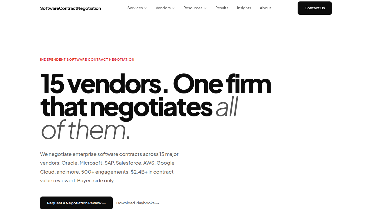 Visit Software Contract Negotiation for insights into enterprise software pricing trends.