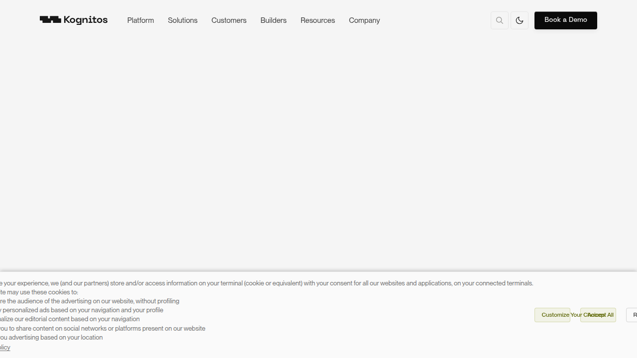 A screenshot of the Kognitos blog, featuring an article on exploring AI categories for business leaders.