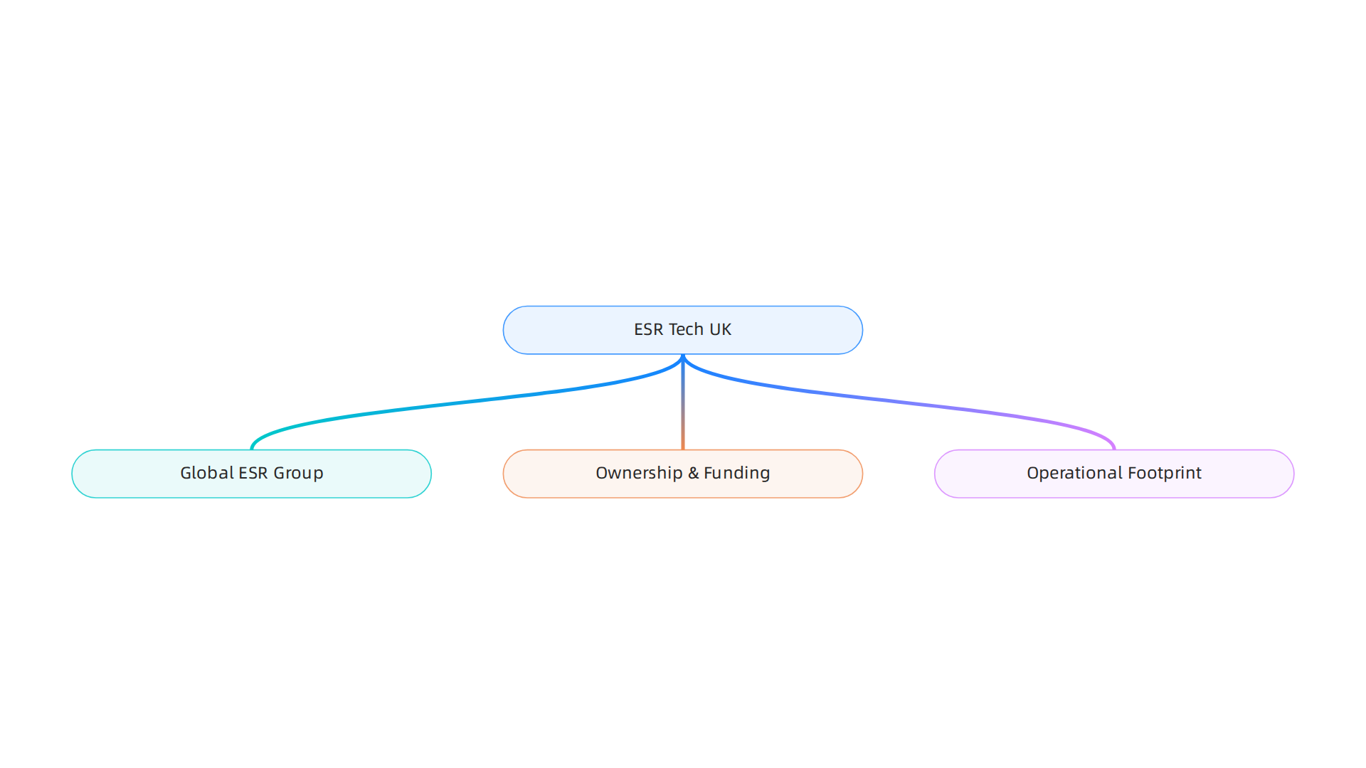 Visualizing the key entities and ownership model that define ESR Tech's diverse operational footprint.